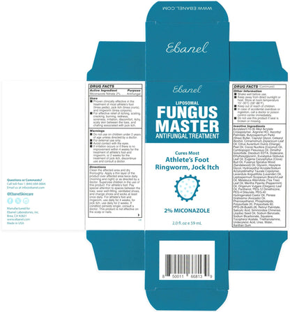 Ebanel Antifungal Cream Miconazole Athletes Foot Treatment, Cures Fungal Infection Leading to Nail Fungus, Jock Itch Cream with Undecylenic Acid, Tea Tree & Manuka Oil, Fast Itch Relief for Ringworm - Maple Wellness Supplements