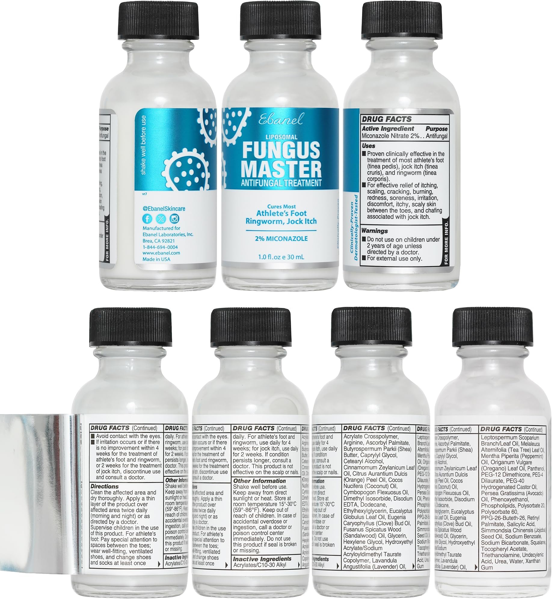 Ebanel Antifungal Cream Miconazole Athletes Foot Treatment, Cures Fungal Infection Leading to Nail Fungus, Jock Itch Cream with Undecylenic Acid, Tea Tree & Manuka Oil, Fast Itch Relief for Ringworm - Maple Wellness Supplements