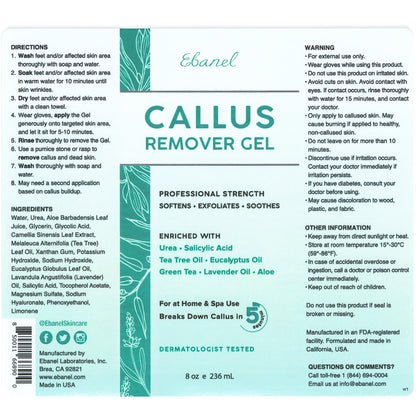 Ebanel Bundle of 40% Urea Cream 3-Pack and Callus Remover Gel - Maple Wellness Supplements
