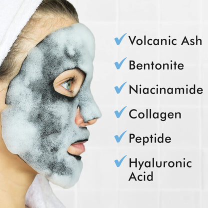 Ebanel Bundle of Charcoal Peel Off Face Mask, and 10-Pack Carbonated Bubble Clay Mask - Maple Wellness Supplements