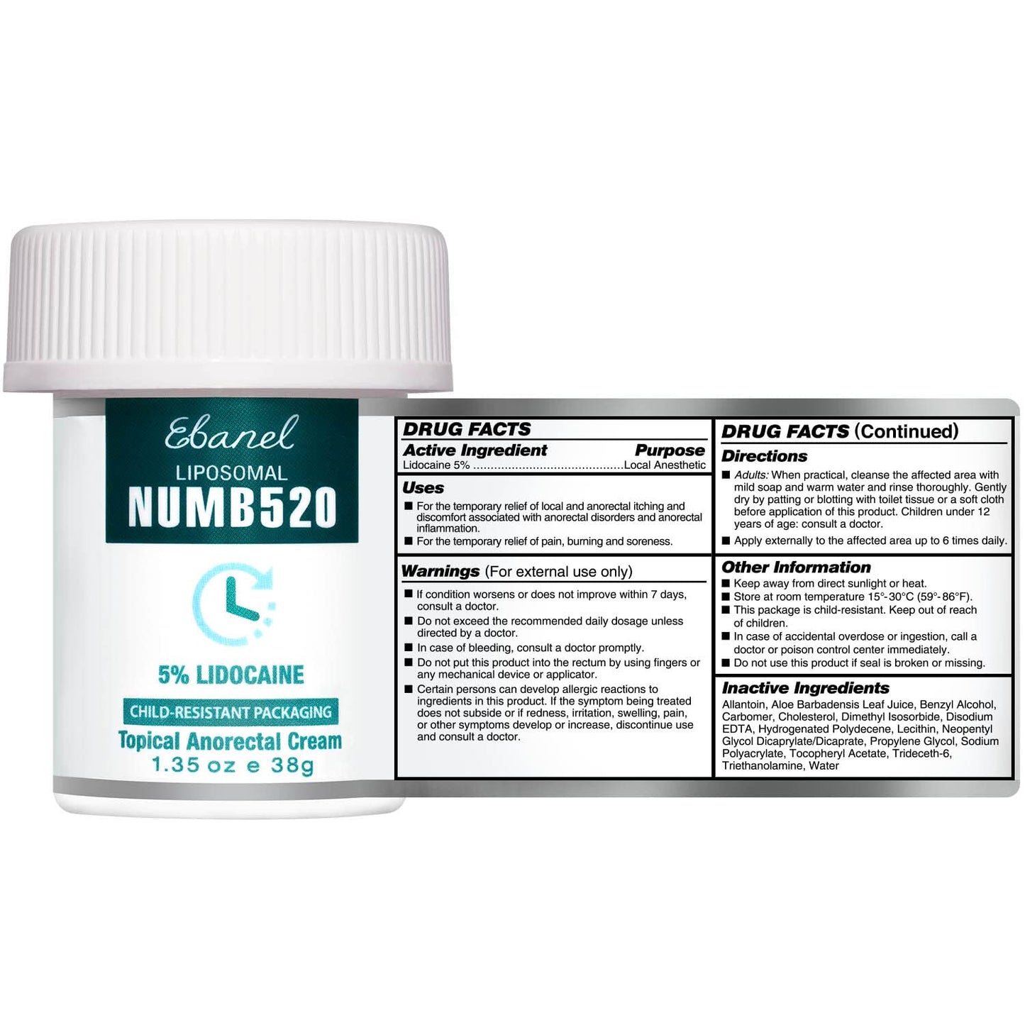 Ebanel Bundle of Fungus Treatment 1 Oz, and Lidocaine Numbing Cream - Maple Wellness Supplements