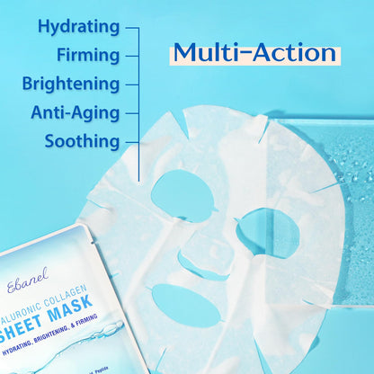 Ebanel Bundle of Gentle Exfoliating Face Scrub Peeling Gel 4.12 Oz, and 15 Pack Collagen Face Mask - Maple Wellness Supplements