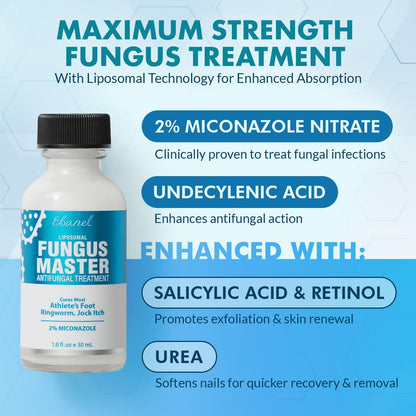 Ebanel Bundle of Hemorrhoid Master, and Foot Fungus Treatment 1 Oz - Maple Wellness Supplements