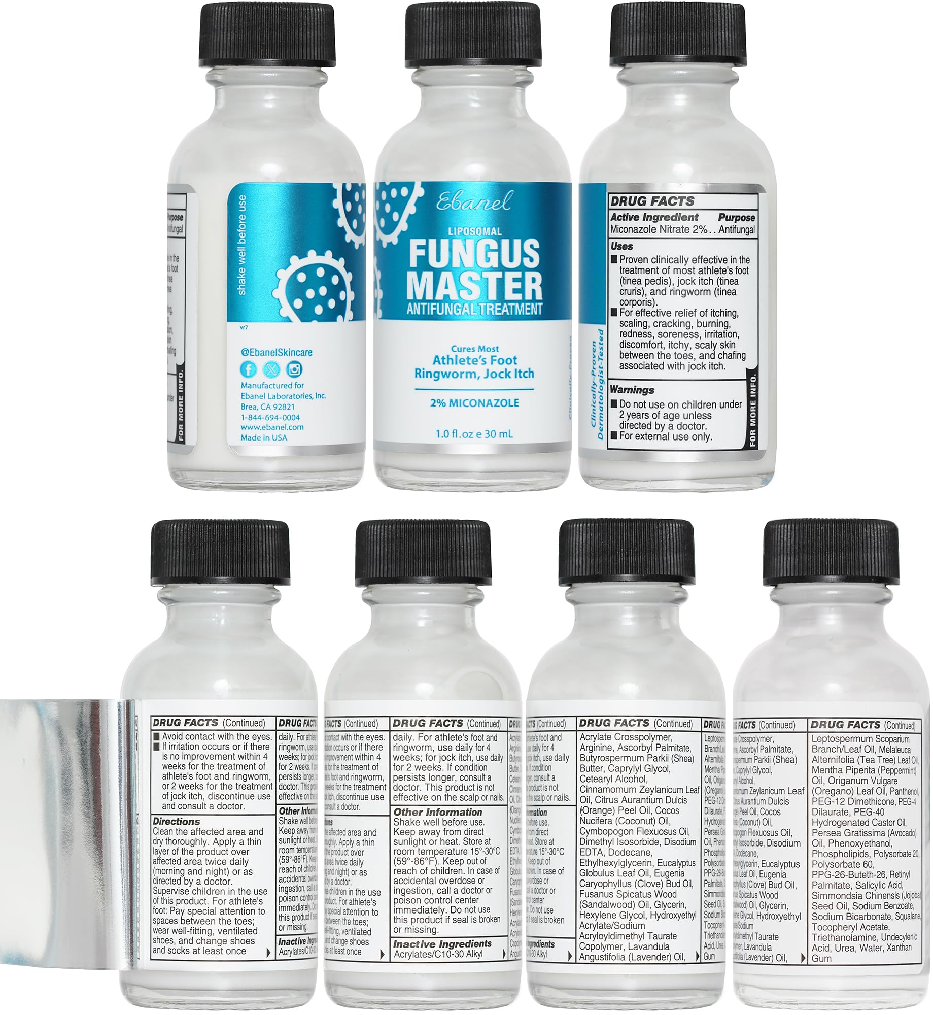 Ebanel Bundle of Hemorrhoid Master, and Foot Fungus Treatment 1 Oz - Maple Wellness Supplements