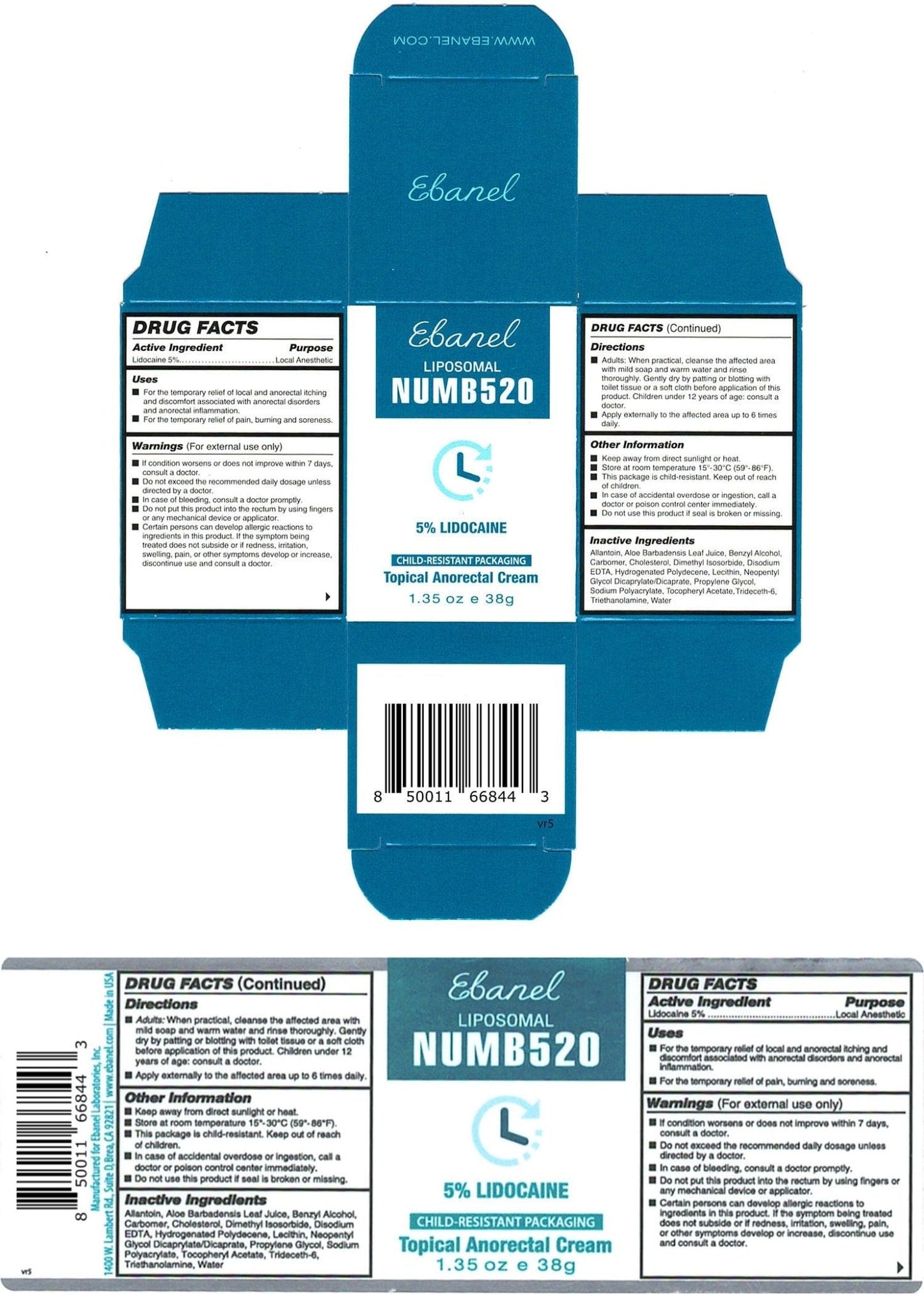 Ebanel Bundle of Lidocaine Numbing Cream, and Numbing Spray - Maple Wellness Supplements