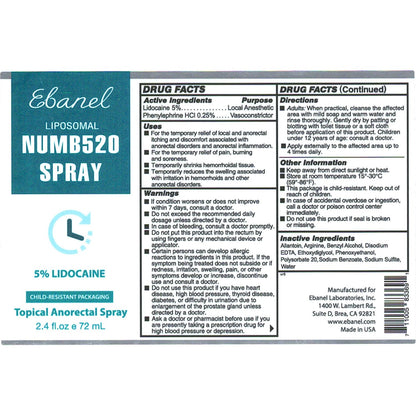 Ebanel Bundle of Lidocaine Numbing Spray, and Hemorrhoid Master - Maple Wellness Supplements