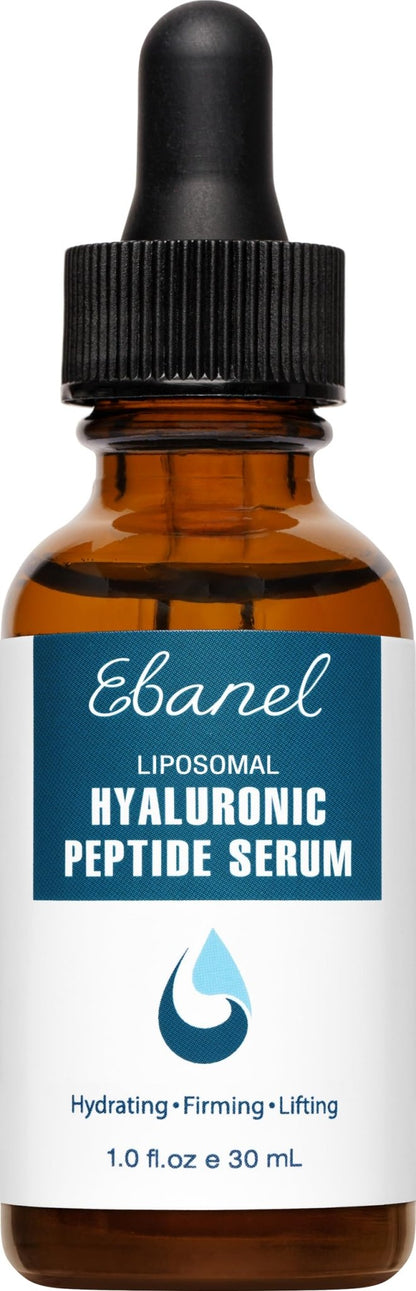 Ebanel Hyaluronic Acid Serum for Face with Peptides & Niacinamide, Hydrating Face Serum for Women, Age-Defying Formula Infused with Vitamins B, C & E to Plump, Firm & Smooth Skin - Maple Wellness Supplements
