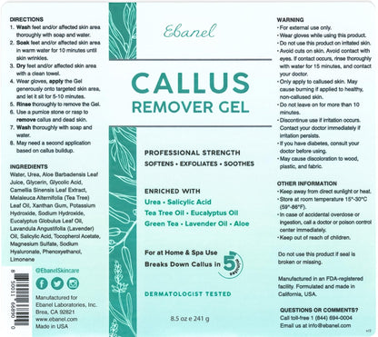 Ebanel Set of Professional Callus Remover for Feet, and Urea Cream 40% Plus Salicylic Acid 2%, Heel Foot Callus Remover Gel Exfoliator Dead Skin Cuticle Removal Toenail Softener Keratolytic Pedicure - Maple Wellness Supplements