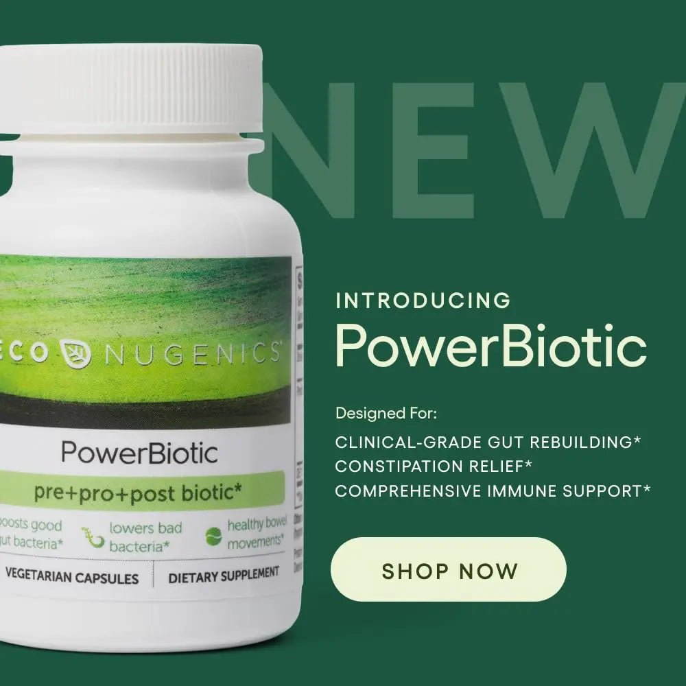 EcoNugenics PowerBiotic: Prebiotic, Probiotic & Postbiotic for Men & Women – 30 Capsules (1 Daily) – Supports Digestive Health, Gut Cleanse, Constipation Relief, Immune Function - Maple Wellness Supplements