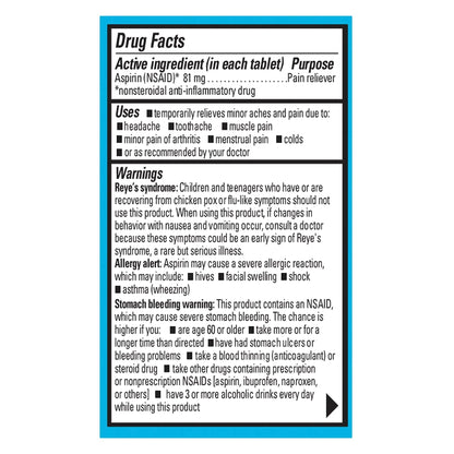 ECOTRIN ADULT LOW DOSE 81MG (45 tablets) - Maple Wellness Supplements