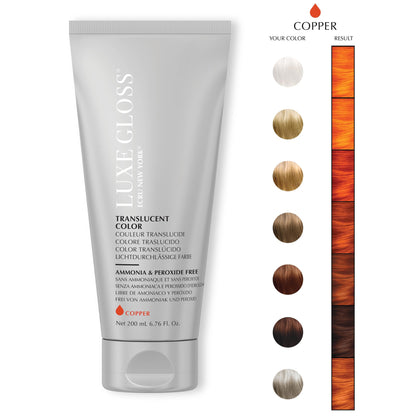 ECRU New York LUXE GLOSS Hair Gloss for Enhanced Color and Glass-Like Shine, Copper - Maple Wellness Supplements