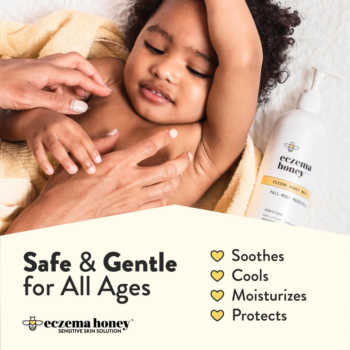 ECZEMA HONEY Oatmeal Body Lotion - Hand & Body Cream for Eczema Relief - Natural Dry Skin Repair (16 Oz) - Maple Wellness Supplements
