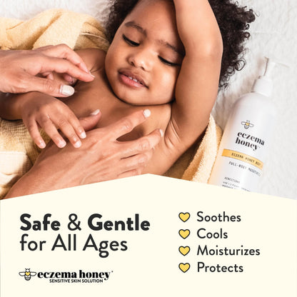 ECZEMA HONEY Oatmeal Body Lotion - Hand & Body Cream for Eczema Relief - Natural Dry Skin Repair (16 Oz) - Maple Wellness Supplements