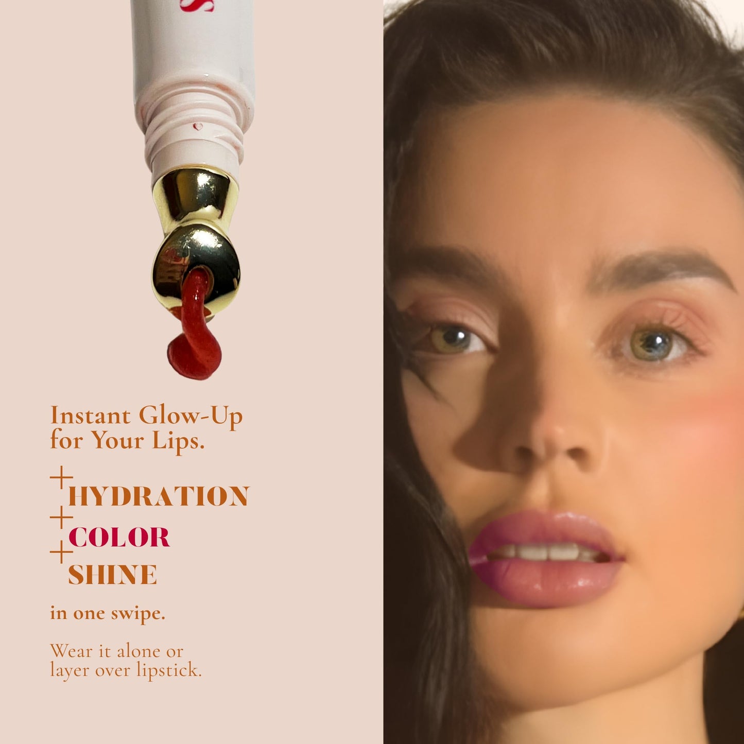edandi ed&i OMG Cute Lips – Lip Gloss for Women with Shea Butter for Hydration, Light Shimmer, Lip Tinted High Shine Finish, Long Lasting Lip Gloss in Red Vanilla Frosting, Lightweight & Non-sticky - Maple Wellness Supplements