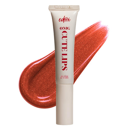 edandi ed&i OMG Cute Lips – Lip Gloss for Women with Shea Butter for Hydration, Light Shimmer, Lip Tinted High Shine Finish, Long Lasting Lip Gloss in Red Vanilla Frosting, Lightweight & Non-sticky - Maple Wellness Supplements