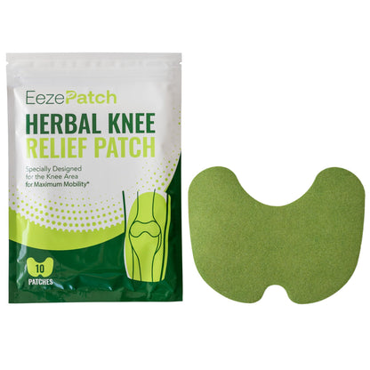 EezePatch® Herbal Knee Relief Patches (10 Count) – Natural Joint Support for Knee Discomfort, Mobility & Flexibility – Herbal Extracts for Soothing Relief – Easy-to-Apply Patches - Maple Wellness Supplements