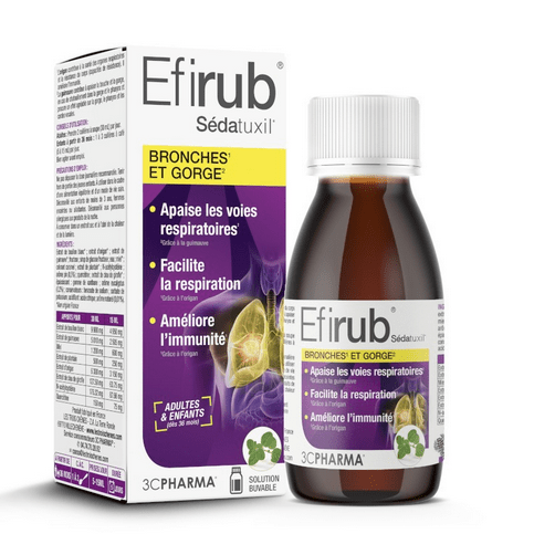 Efirub bronchi and throat syrup - Sedatuxil 3C PAHRMA125 ml - Maple Wellness Supplements