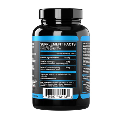 eFlow Creatine Capsules, HCL Creatine Pills - Creatine Supplement for Men & Women, Muscle Builder, Endurance, Strength, with AstraGin and Senactiv (1500mg, 90 Capsules) - Maple Wellness Supplements