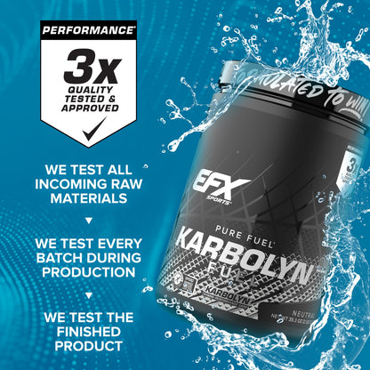 EFX Sports Karbolyn Fuel | Fast-Absorbing Carbohydrate Powder | Carb Load, Sustained Energy, Quick Recovery | Stimulant Free | 20 Servings (Neutral) - Maple Wellness Supplements