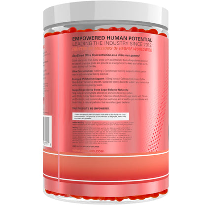 EHP Labs OxyShred Gummies - Pre Workout Gummies & Energy Chews with 100mg Caffeine, L-Carnitine for Thermo & Metabolic Support, All Natural Energy Boost - Maple Wellness Supplements