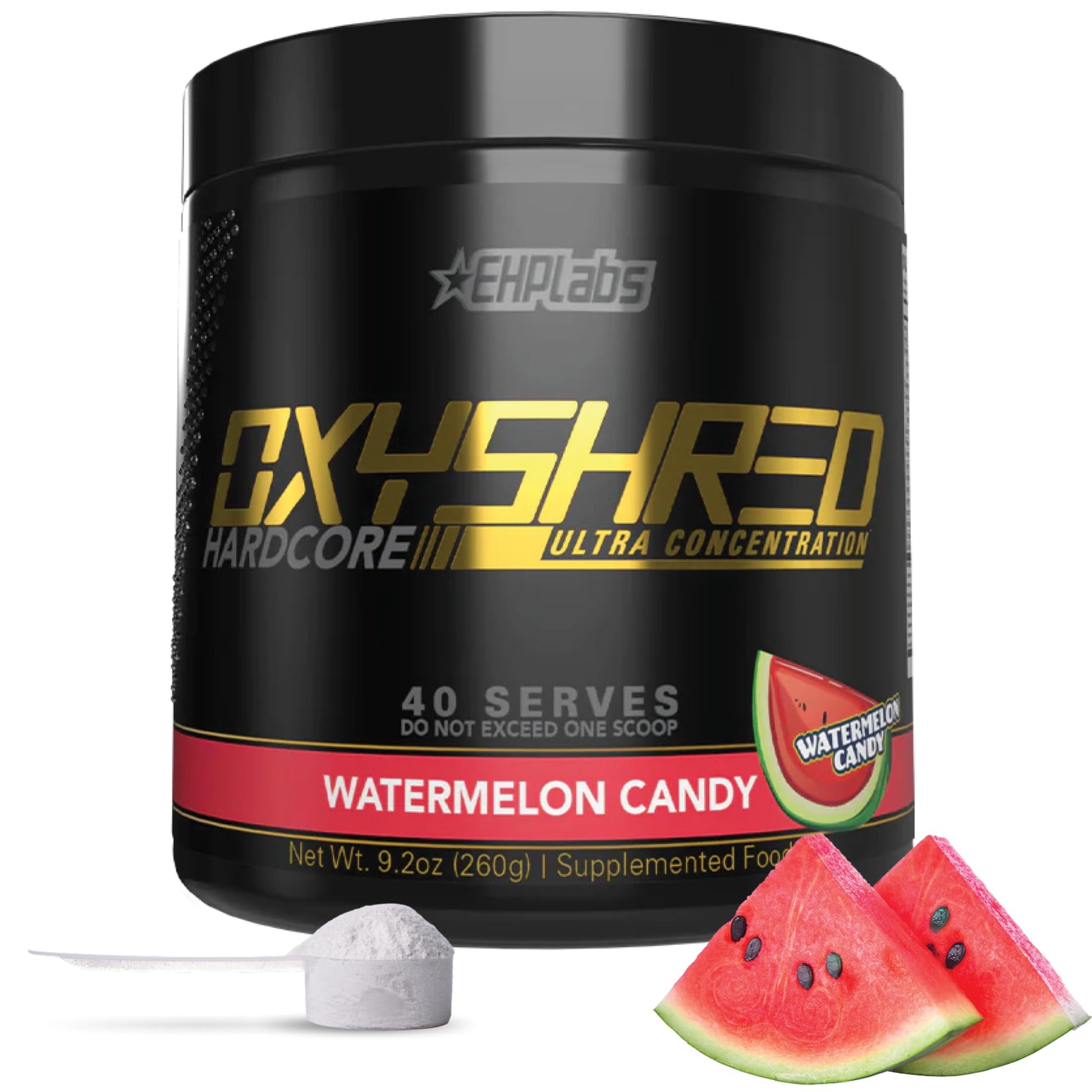 EHP Labs OxyShred Hardcore Super Dosed Pre Workout Powder - Preworkout Powder with L Glutamine & Acetyl L Carnitine, Energy Boost Drink - 275mg of Caffeine - Maple Wellness Supplements