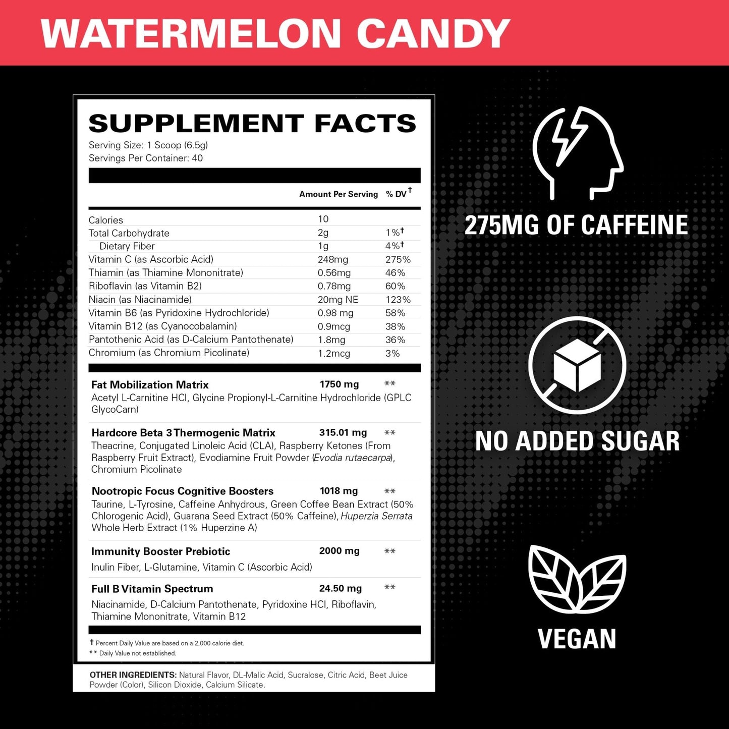 EHP Labs OxyShred Hardcore Super Dosed Pre Workout Powder - Preworkout Powder with L Glutamine & Acetyl L Carnitine, Energy Boost Drink - 275mg of Caffeine - Maple Wellness Supplements