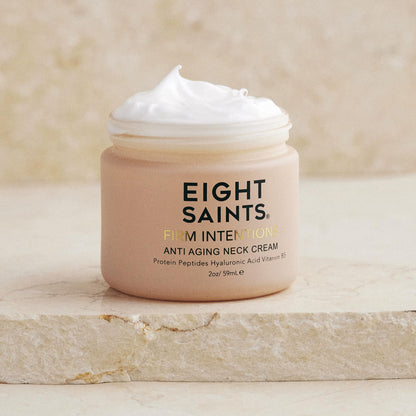 Eight Saints Firm Intentions Anti Aging Neck Cream, Natural & Organic, For Firming Skin and Reducing Wrinkles, 2 Ounces - Maple Wellness Supplements