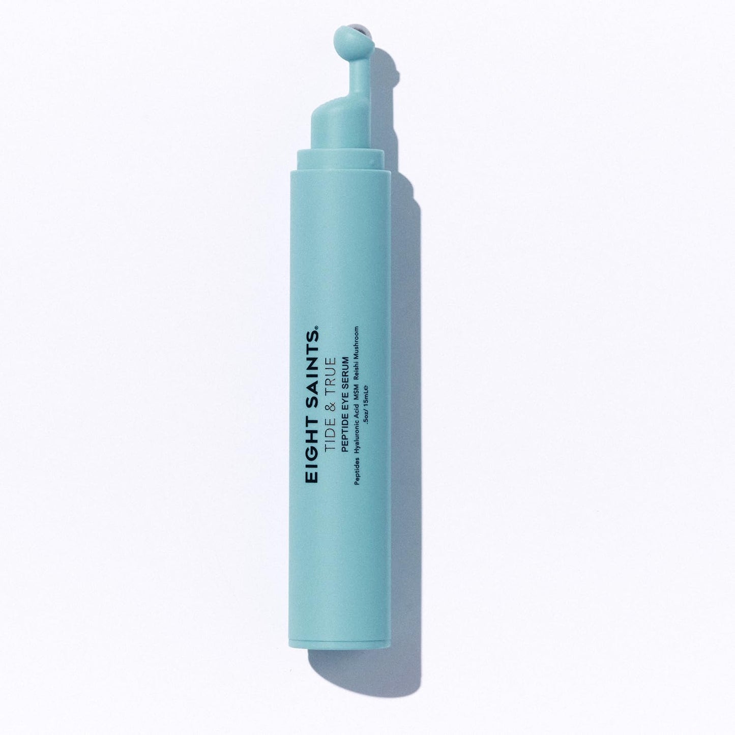 Eight Saints Tide & True Peptide Eye Serum for Puffiness & Wrinkles, Under Eye Roller Ball Treatment for Dark Circles & Fine Lines, with Peptides, Hyaluronic Acid, and Reishi Mushroom, 0.5 fl oz - Maple Wellness Supplements