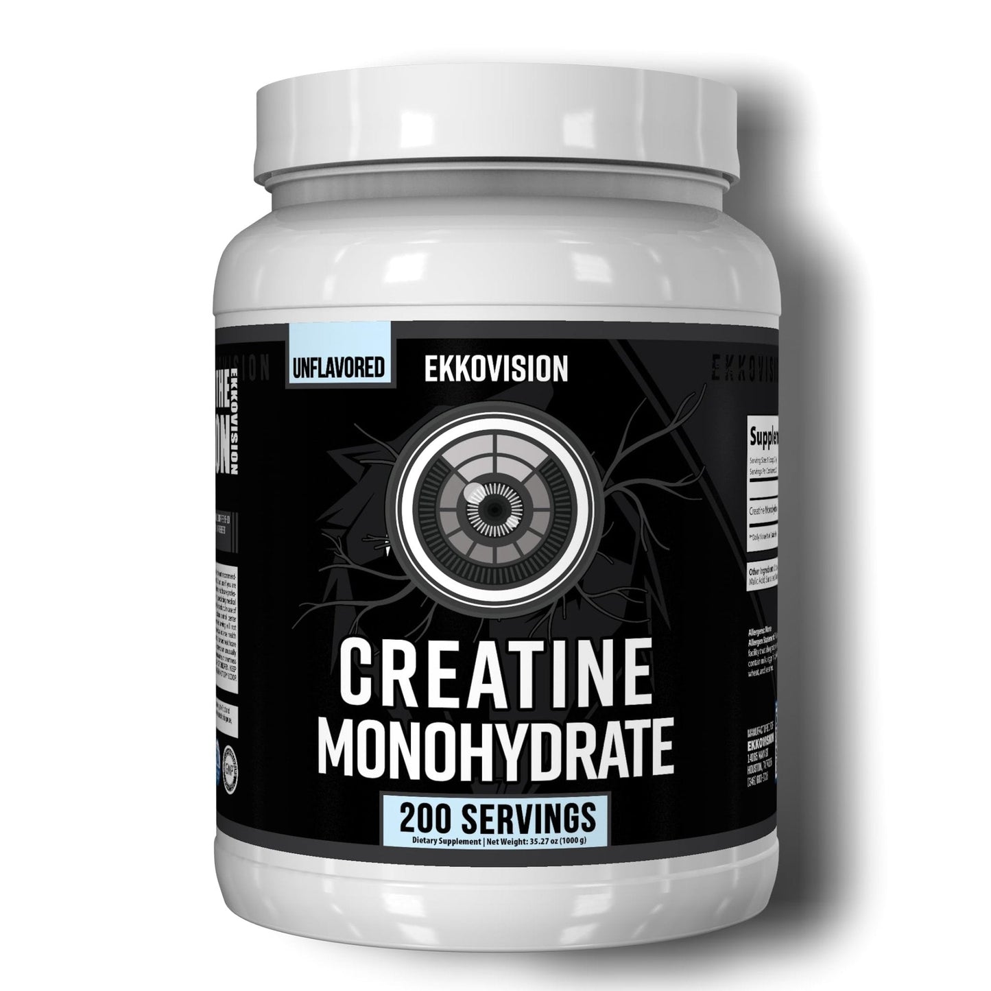 Ekkovision Creatine Monohydrate Powder, Micronized, Unflavored, Pre Workout & Post Workout Supplement for Men and Women, Energy Support, Easy to Mix in Shakes - Maple Wellness Supplements