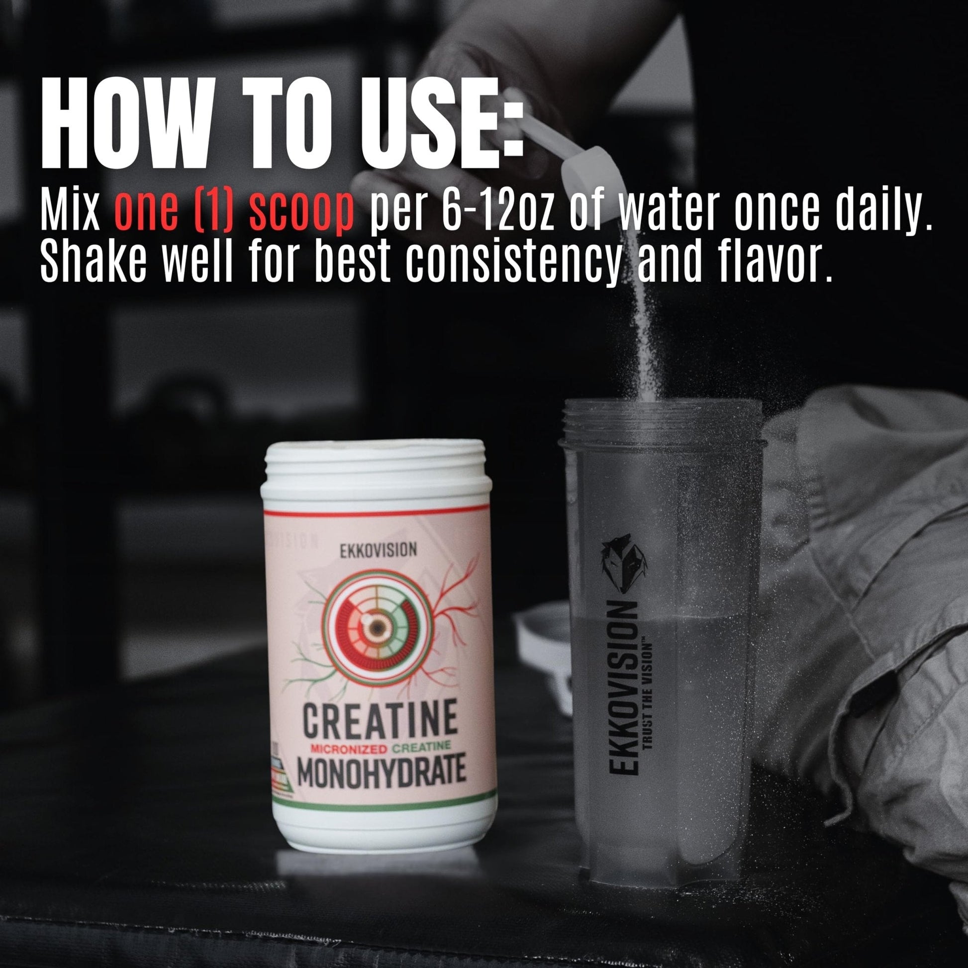 Ekkovision Creatine Monohydrate Powder, Micronized, Unflavored, Pre Workout & Post Workout Supplement for Men and Women, Energy Support, Easy to Mix in Shakes - Maple Wellness Supplements