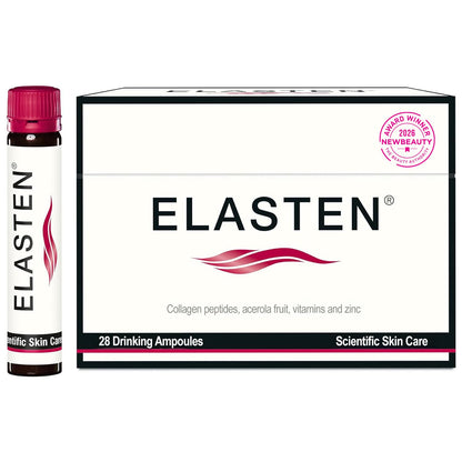 ELASTEN Clinically Tested Collagen Complex for Radiant Skin from Within – Reduces Fine Lines – Supports Healthy Connective Tissue – 28 Liquid Collagen Ampoules (0.85 fl oz / 25 ml Each) - Maple Wellness Supplements