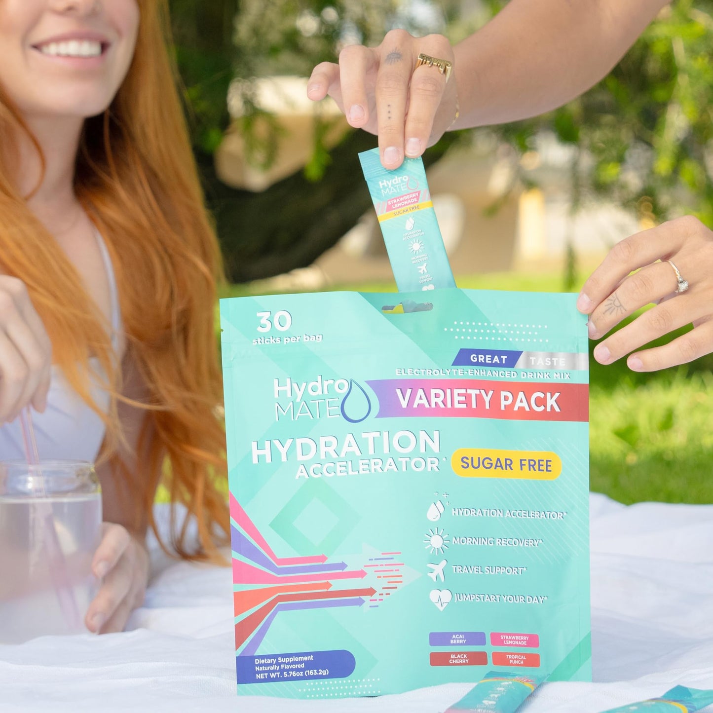 Electrolyte Powder Sugar-Free Hydration Packets Variety Pack HydroMATE 30 Sticks - Maple Wellness Supplements
