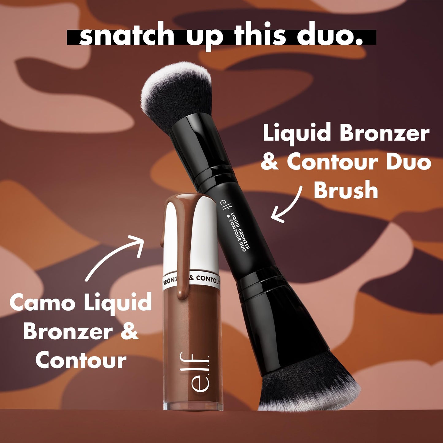 e.l.f. Camo Liquid Bronzer & Contour, Silky Highly Pigmented Formula, Creates a Long-Lasting Bronzed Glow & Natural Look, Vegan & Cruelty-Free, 2 Fair/Light - Maple Wellness Supplements