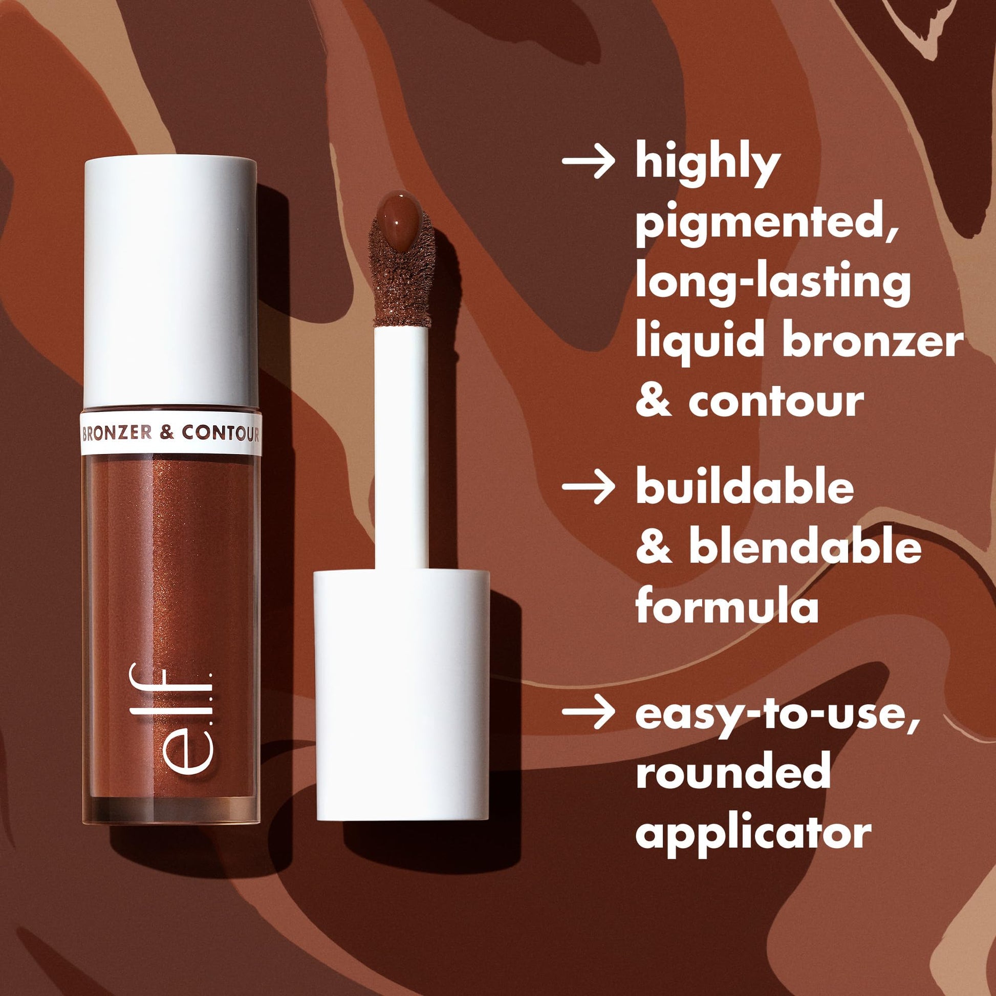 e.l.f. Camo Liquid Bronzer & Contour, Silky Highly Pigmented Formula, Creates a Long-Lasting Bronzed Glow & Natural Look, Vegan & Cruelty-Free, 2 Fair/Light - Maple Wellness Supplements