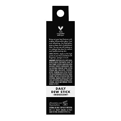 e.l.f. Daily Dew Stick, Cooling Highlighter Stick For Dewy Skin, Gives Your Complexion A Radiant Glow, Vegan & Cruelty-Free, Iridescent - Maple Wellness Supplements
