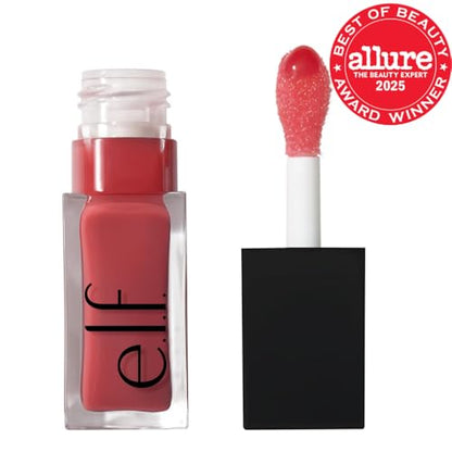 e.l.f. Glow Reviver Lip Oil, Nourishing Tinted Lip Oil For A High-shine Finish, Infused With Jojoba Oil, Vegan & Cruelty-free, Rose Envy - Maple Wellness Supplements