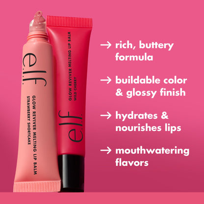 e.l.f. Glow Reviver Melting Lip Balm, Hydrating Tinted Lip Balm For A Glossy Finish & Soft, Supple Lips, Vegan & Cruelty-Free, Blackberry Sorbet - Maple Wellness Supplements