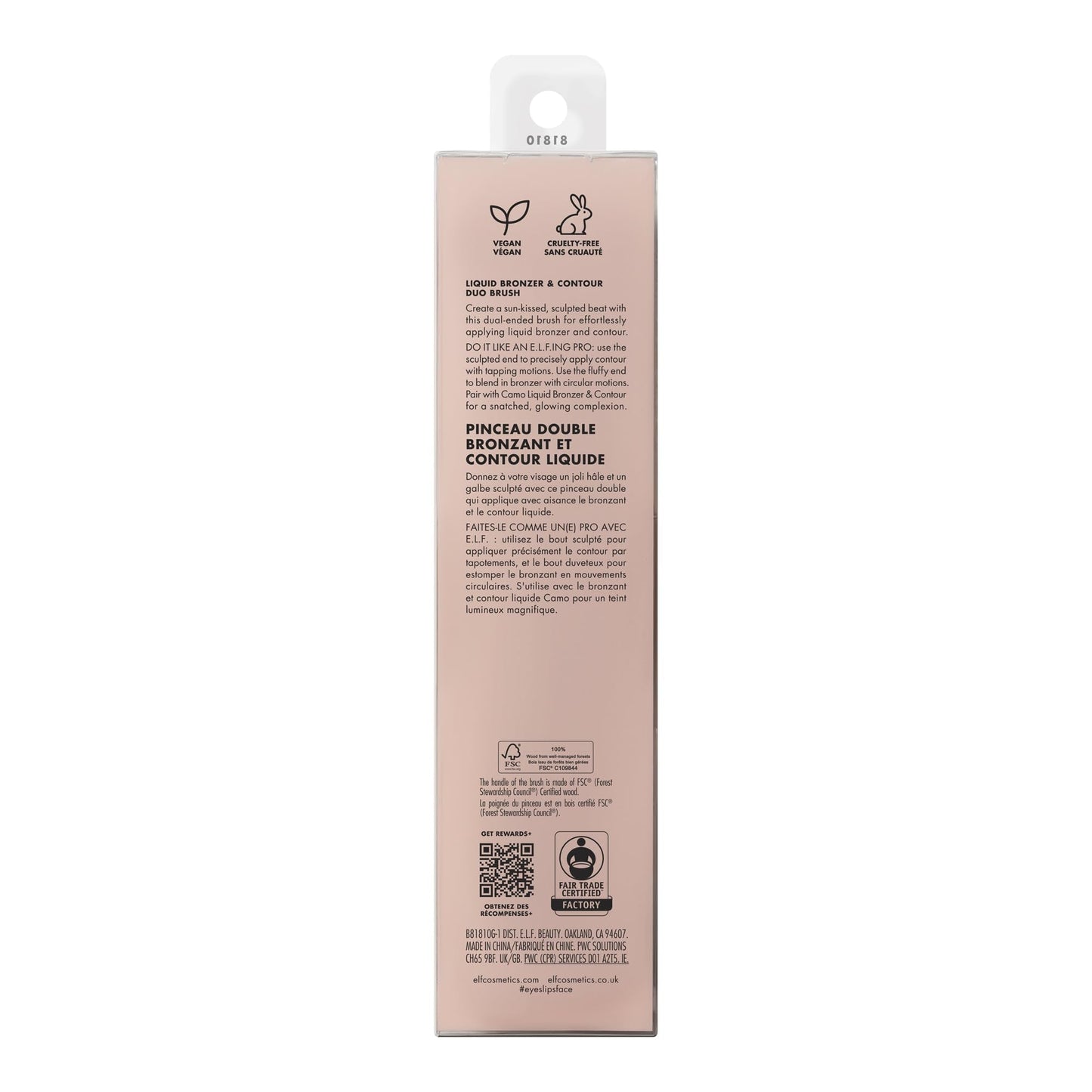 e.l.f. Liquid Bronzer & Contour Duo Brush, Silky Highly Pigmented Formula with Dual-ended Makeup Brush, Synthetic Bristles, 100% Vegan and Cruelty-Free - Maple Wellness Supplements