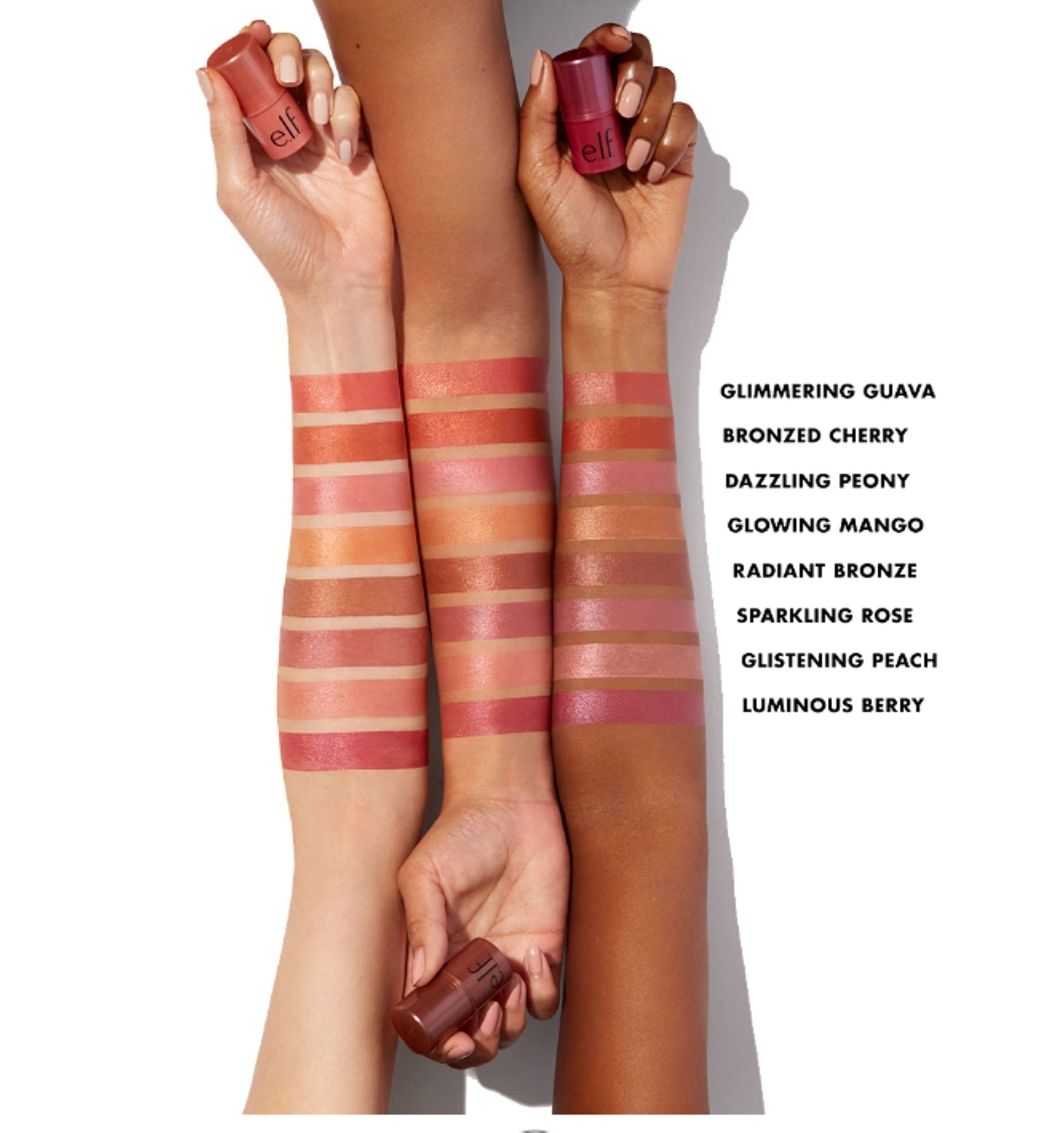 e.l.f., Monochromatic Multi Stick, Creamy, Lightweight, Versatile, Luxurious, Adds Shimmer, Easy To Use On The Go, Blends Effortlessly, Sparkling Rose, 0.17 Oz - Maple Wellness Supplements