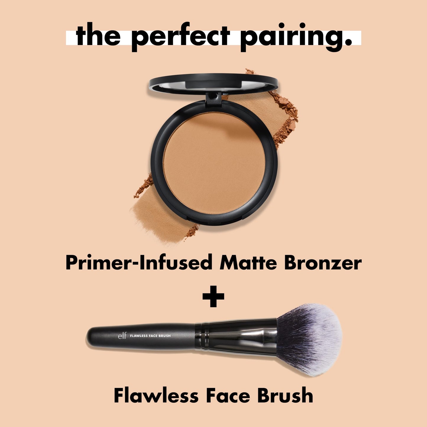 e.l.f. Primer-infused Bronzer, Long-Wear, Matte, Bold, Lightweight, Blends Easily, Contours Cheeks, Forever Sun Kissed, All-Day Wear, 0.35 Oz - Maple Wellness Supplements