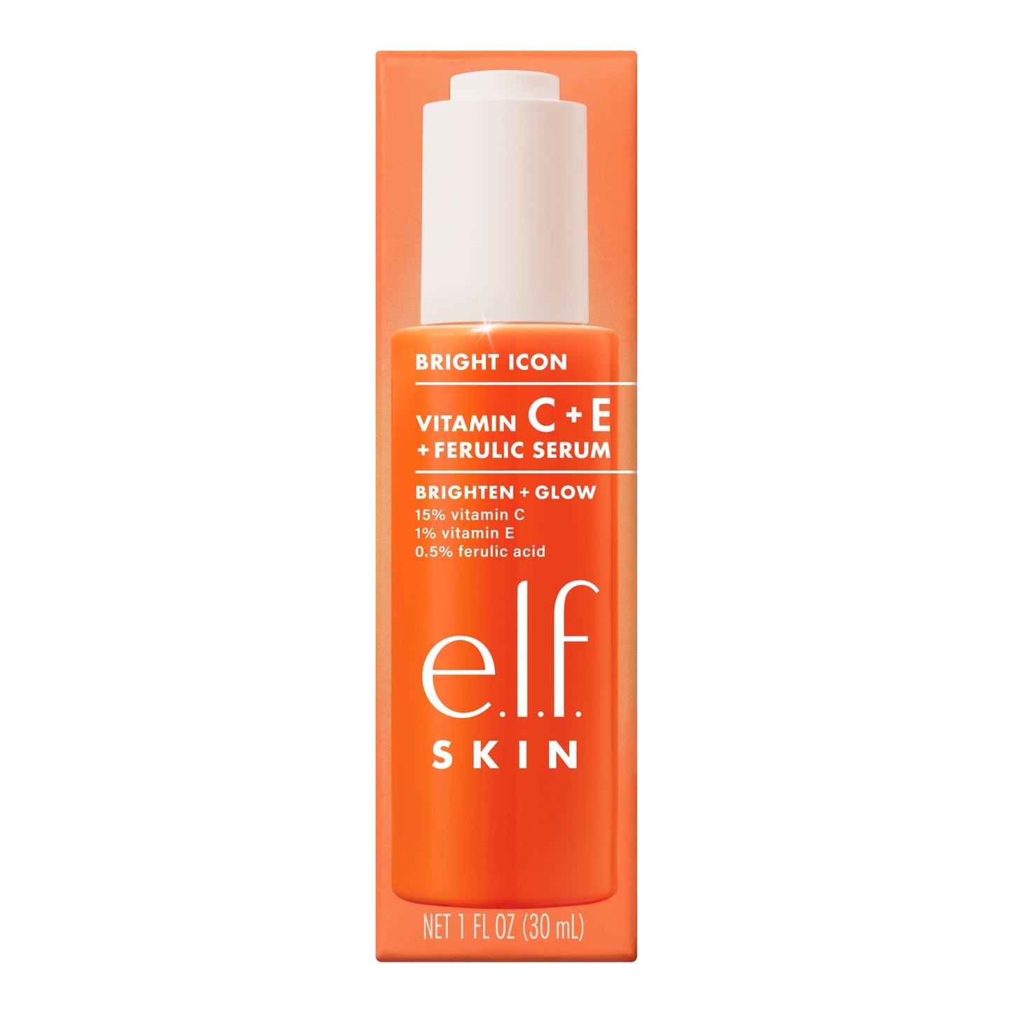 e.l.f. SKIN Bright Icon Vitamin C + E + Ferulic Serum, Brightening & Soothing Face Serum, Helps Even Skin Tone - Maple Wellness Supplements