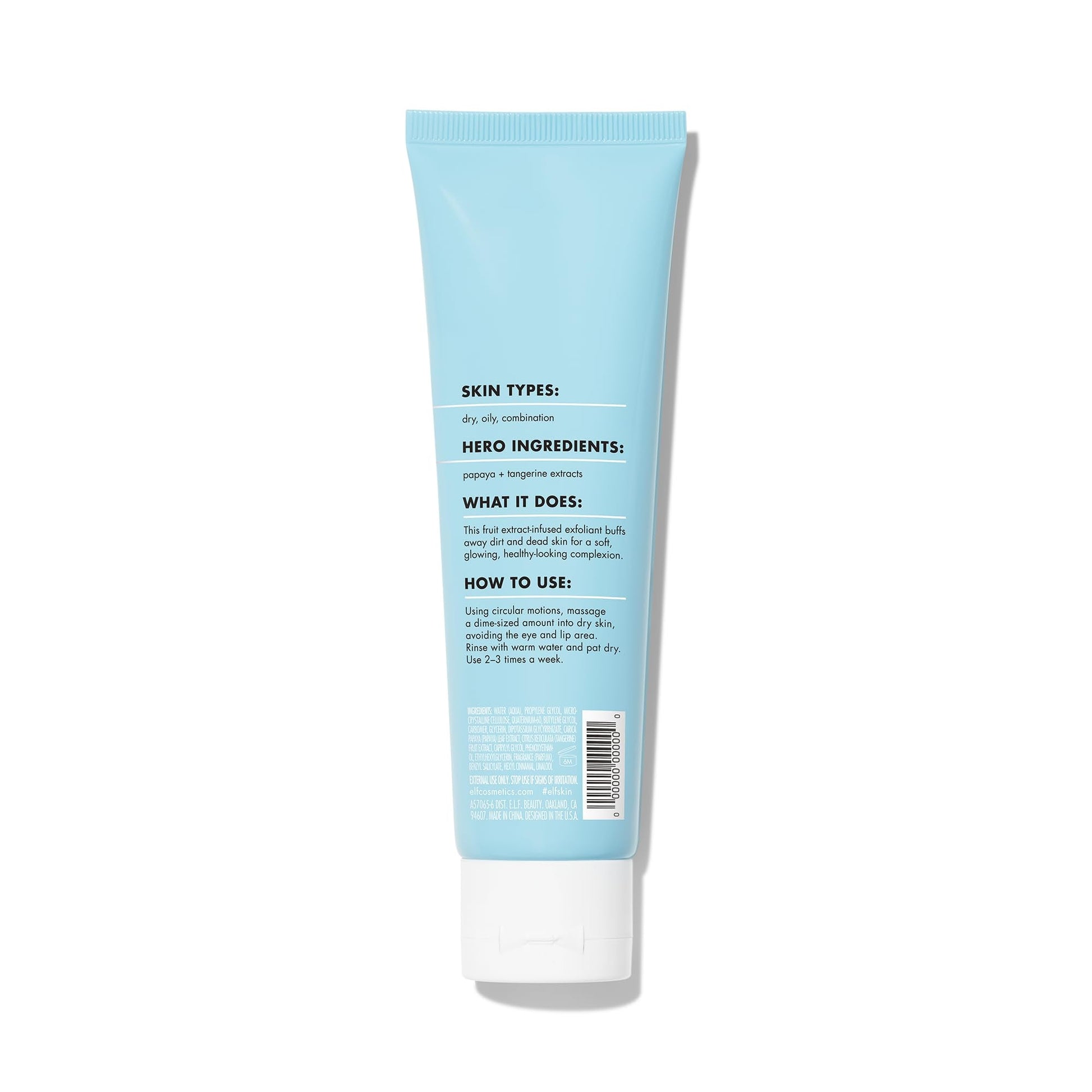 e.l.f. SKIN Gentle Peeling Exfoliant, Cleanser, Effective, Easy to Apply, Peels Away Dead Skin, Removes Dirt, Ideal for All Skin Types - Maple Wellness Supplements