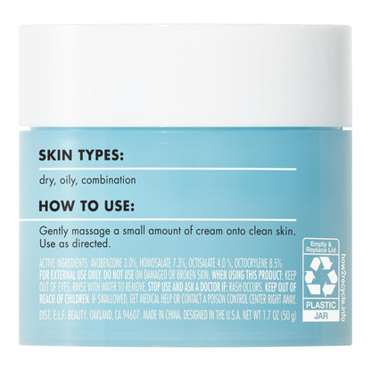 e.l.f. SKIN Holy Hydration! Face Cream - Broad Spectrum SPF 30 Sunscreen, Moisturizes & Softens Skin - Maple Wellness Supplements