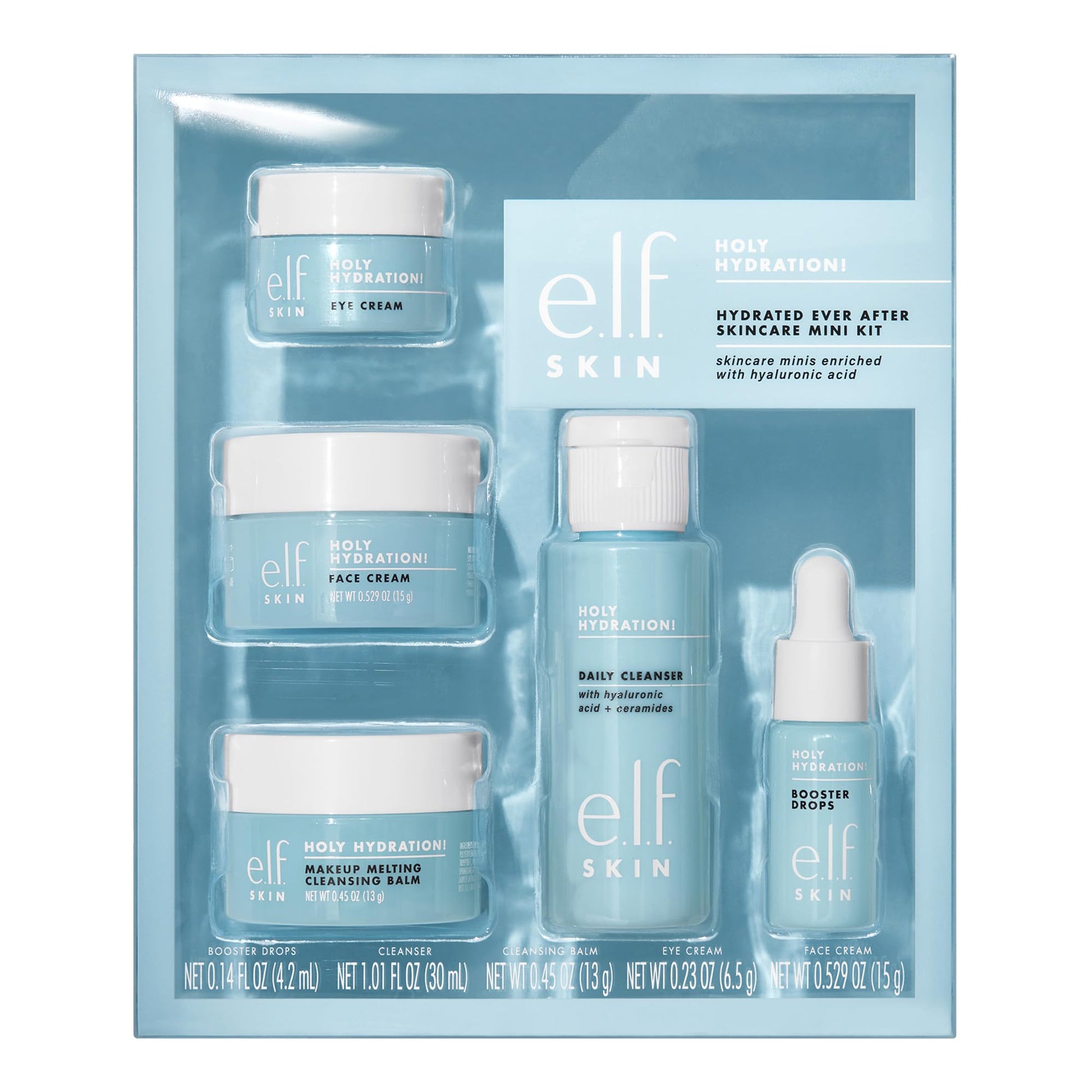 e.l.f. SKIN Holy Hydration! Hydrated Ever After Skincare Mini Kit, Cleanser, Makeup Remover, - Maple Wellness Supplements