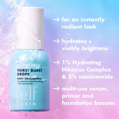 e.l.f. SKIN Holy Hydration! Thirst Burst Drops, Serum For A Radiant Complexion Instantly & Over Time - Maple Wellness Supplements