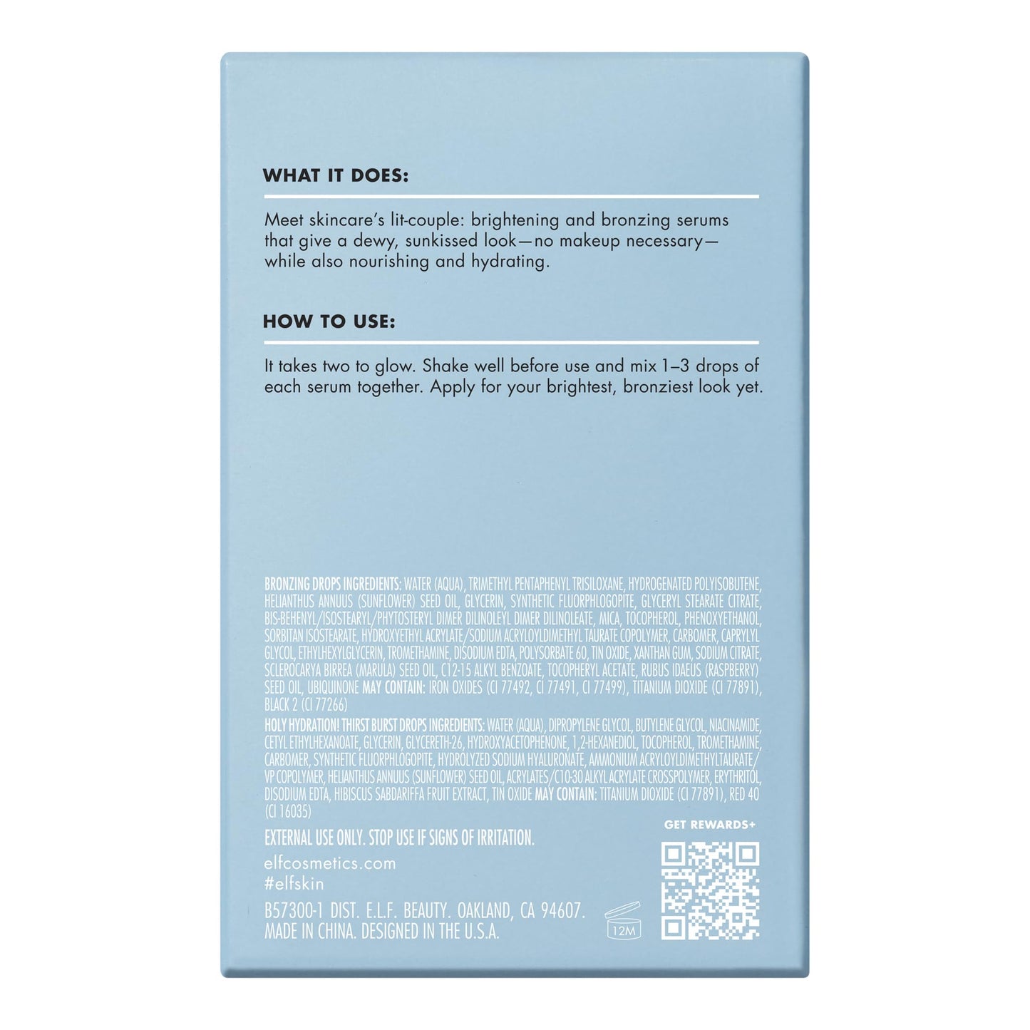 e.l.f. SKIN The Hottest Drops Duo, Holy Hydration! Thirst Burst & Bronzing Skincare Set, For A Dewy, Sun-Kissed Look, Vegan & Cruelty-Free - Maple Wellness Supplements