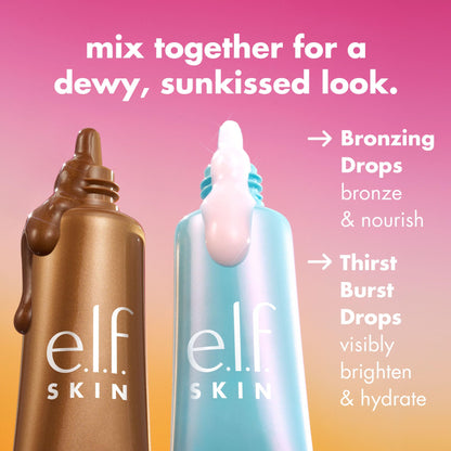 e.l.f. SKIN The Hottest Drops Duo, Holy Hydration! Thirst Burst & Bronzing Skincare Set, For A Dewy, Sun-Kissed Look, Vegan & Cruelty-Free - Maple Wellness Supplements