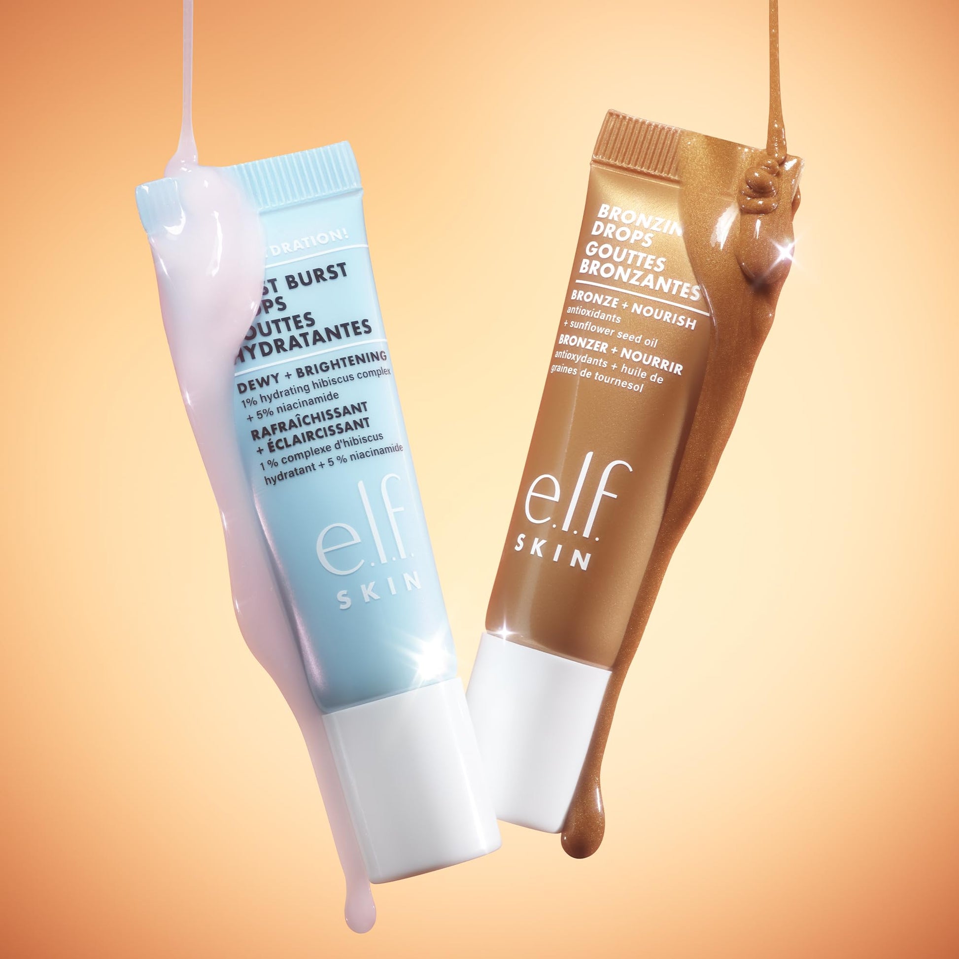 e.l.f. SKIN The Hottest Drops Duo, Holy Hydration! Thirst Burst & Bronzing Skincare Set, For A Dewy, Sun-Kissed Look, Vegan & Cruelty-Free - Maple Wellness Supplements