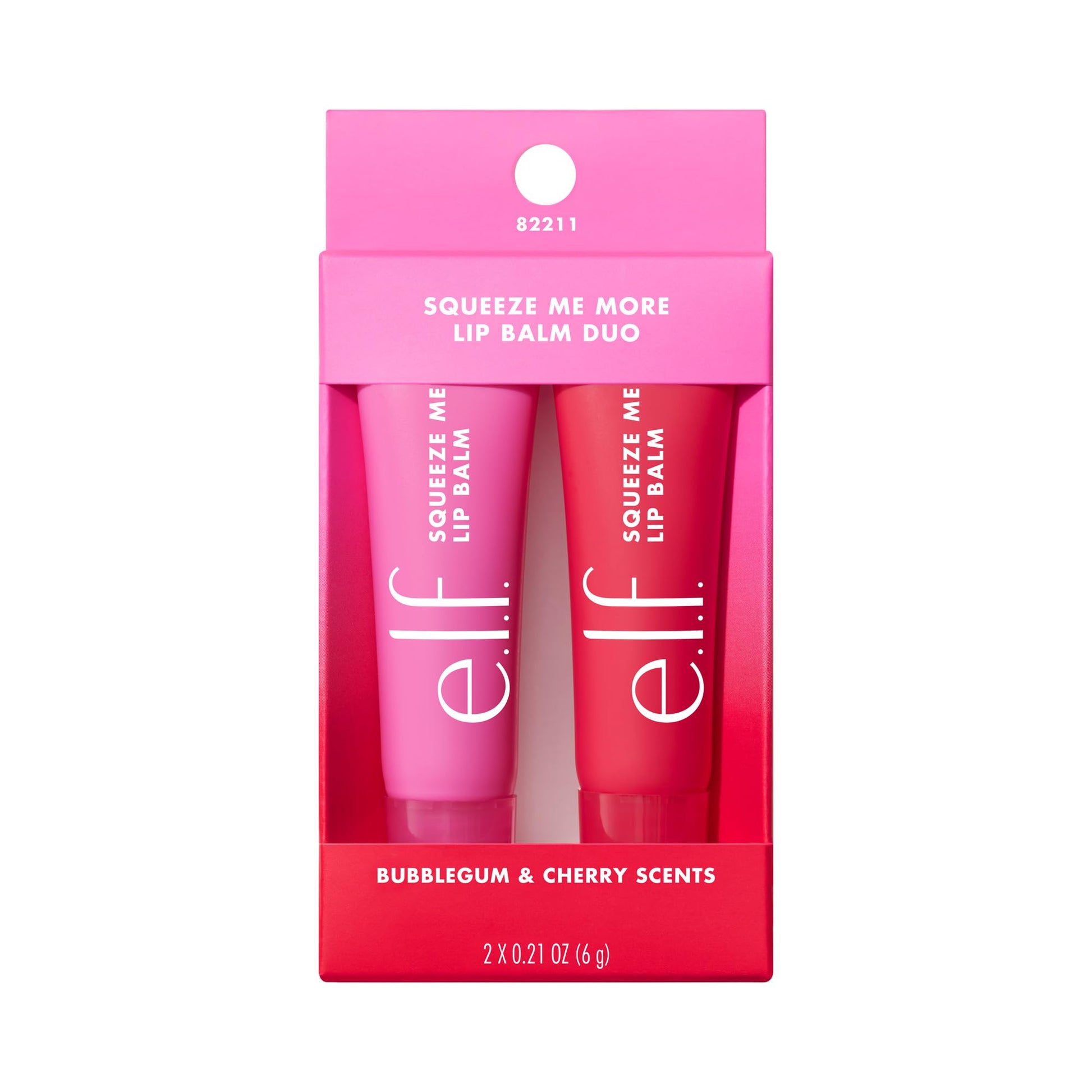 e.l.f. Squeeze Me More Lip Balm Duo, Moisturizing Balm For A Sheer Tint Of Color, Made With Hyaluronic Acid, Vegan & Cruelty-Free, Cherry & Bubblegum - Maple Wellness Supplements