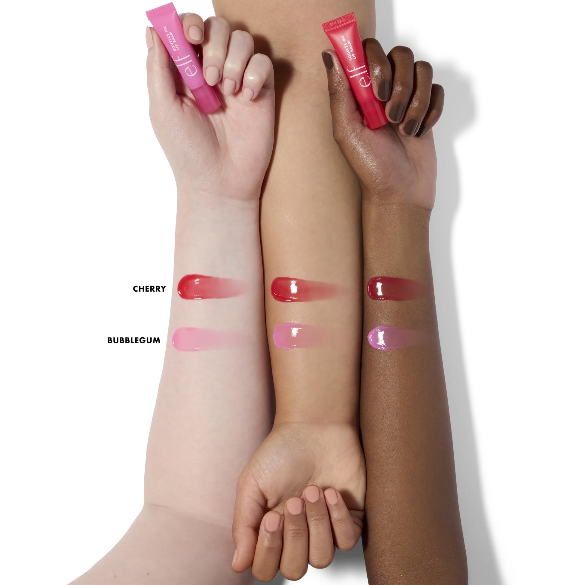 e.l.f. Squeeze Me More Lip Balm Duo, Moisturizing Balm For A Sheer Tint Of Color, Made With Hyaluronic Acid, Vegan & Cruelty-Free, Cherry & Bubblegum - Maple Wellness Supplements